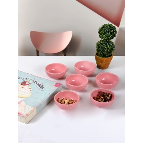 Mártásos tányér készlet rózsaszín színben