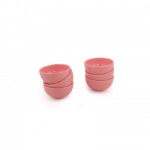 Mártásos tányér készlet rózsaszín színben