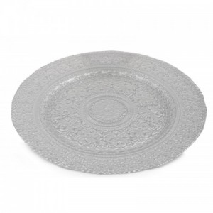 Felszolgáló tányér készlet  fehér színben