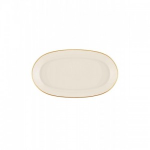 Felszolgáló tányér készlet  krém színben