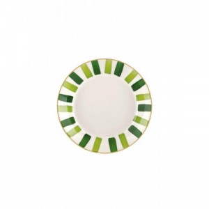 Mia zöld, fehér tányér készlet (6 darab)