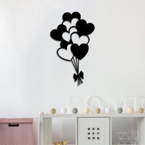 Balloons fekete fém fali dekor