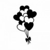 Balloons fekete fém fali dekor