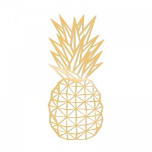 Pineapple arany fém fali dekor