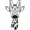 Giraffe fekete fém fali dekor
