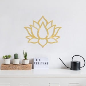 Lotus Flower arany fém fali dekor