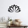 Lotus Flower fekete fém fali dekor