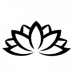 Lotus Flower fekete fém fali dekor
