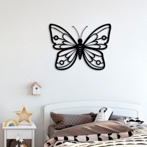 Butterfly fekete fém fali dekor
