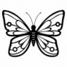 Butterfly fekete fém fali dekor