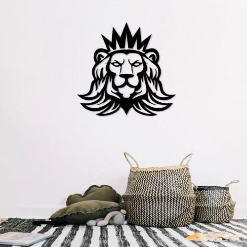 Lion fekete fém fali dekor