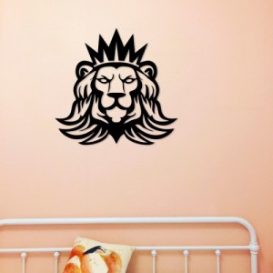 Lion fekete fém fali dekor