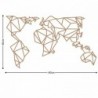 World Map Metal Decor réz fém fali dekor