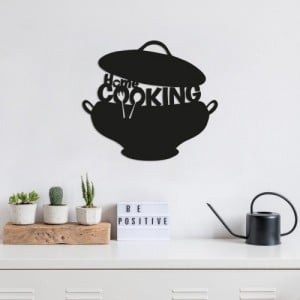 Cooking fekete fém fali dekor