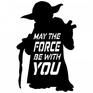May The Force Be With You fekete fém fali dekor