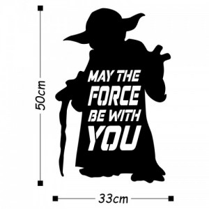 May The Force Be With You fekete fém fali dekor