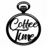Coffee Time fekete fém fali dekor