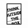 Think Outside The Box fekete fém fali dekor