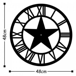 Metal Wall Clock fekete fém fali dekor óra