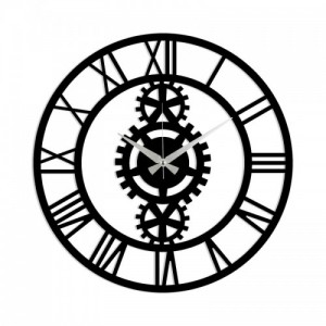 Metal Wall Clock fekete fém fali dekor óra