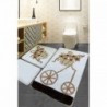 Alacati Brown fürdőszobaszőnyeg 3 darabos szett
