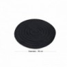 Round Black fürdőszobaszőnyeg 90 cm