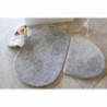 Colors of Oval Oval Grey fürdőszobaszőnyeg 2 darabos szett