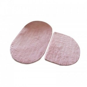 Colors of Oval Oval Light Pink fürdőszobaszőnyeg 2 darabos szett