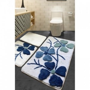 Kircicegi Blue fürdőszobaszőnyeg 3 darabos szett