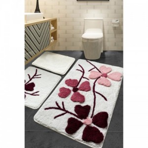 Kircicegi Pink fürdőszobaszőnyeg 3 darabos szett