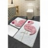 Pink Flamingo fürdőszobaszőnyeg 3 darabos szett