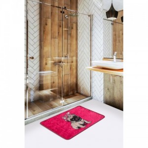 Pink Pug fürdőszobaszőnyeg 40 x 60 cm