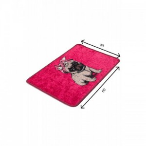 Pink Pug fürdőszobaszőnyeg 40 x 60 cm
