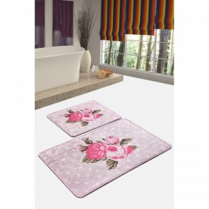 Monet Pink fürdőszobaszőnyeg 2 darabos szett