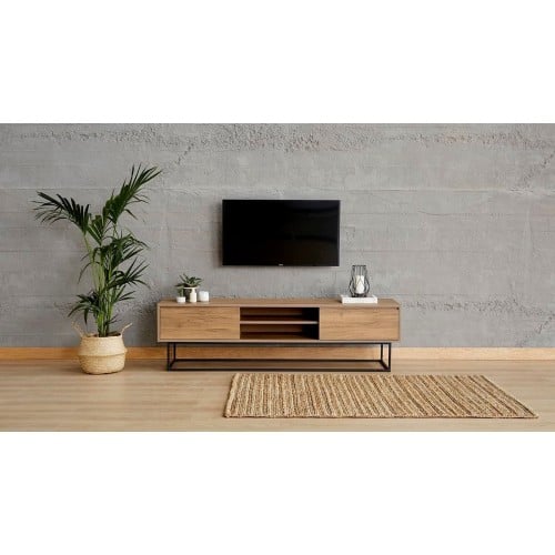 Laxus dió-fekete tv állvány 180 x 50 x 40 cm