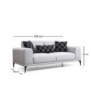 Bükkfa kétszemélyes kanapé 194 x 98 x 83 cm