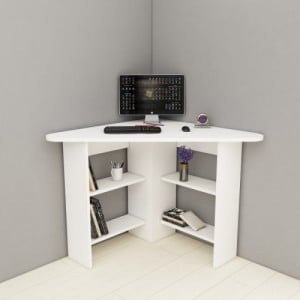 Sarok fehér íróasztal 80 x 73 x 80 cm