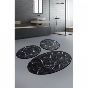 Marble Black fürdőszobaszőnyeg 2 darabos szett