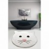 Cat White fürdőszobaszőnyeg 90 cm