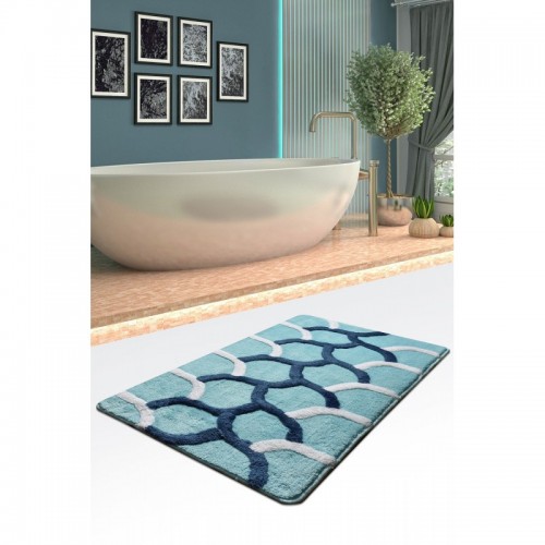 Elegant Turquois fürdőszobaszőnyeg 70 x 120 cm