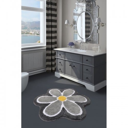 Flower Grey fürdőszobaszőnyeg 90 cm