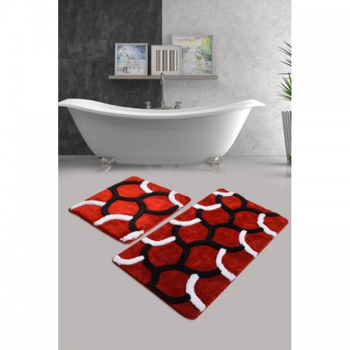 Elegant Red fürdőszobaszőnyeg 2 darabos szett