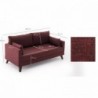 Bella Sofa vörös háromszemélyes kanapé