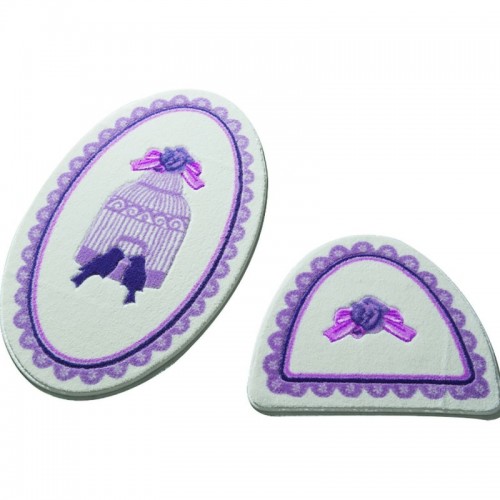 Birdcage Purple fürdőszobaszőnyeg 2 darabos szett