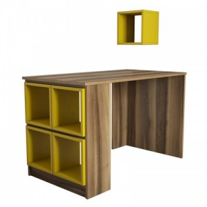 Box dió-sárga íróasztal 120 x 65 x 75 cm