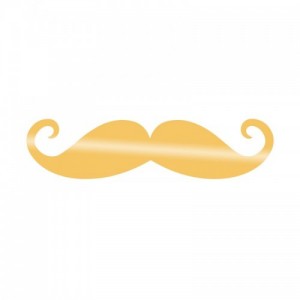 Mustache fém fali dekoráció