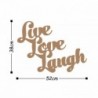 Live Love Laugh fém fali dekoráció