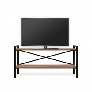 Athena fenyő-fekete tv állvány 120 x 34 x 60 cm