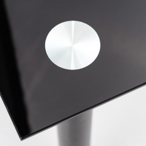 Riona 120 cm szögletes üveg étkezőasztal fekete