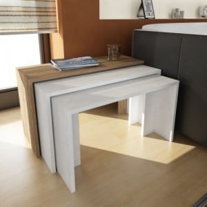 Cango fehér-dió egymásba rakható asztal
